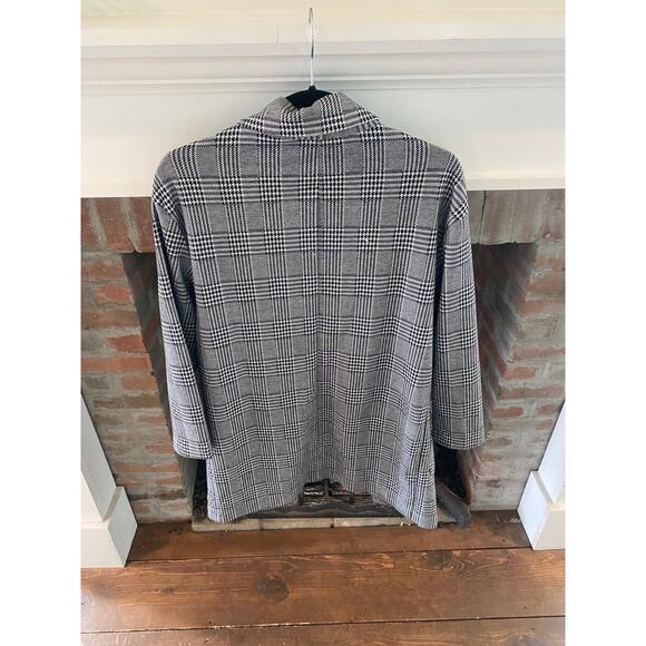 Like New Love Tree Womens Small Black White Houndstooth Oversized Blazer - Picture 6 of 7